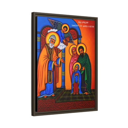 The Entrance of Virgin Mary to the Temple በአታ ለማርያም Matte Canvas, Framed (Multi-color)