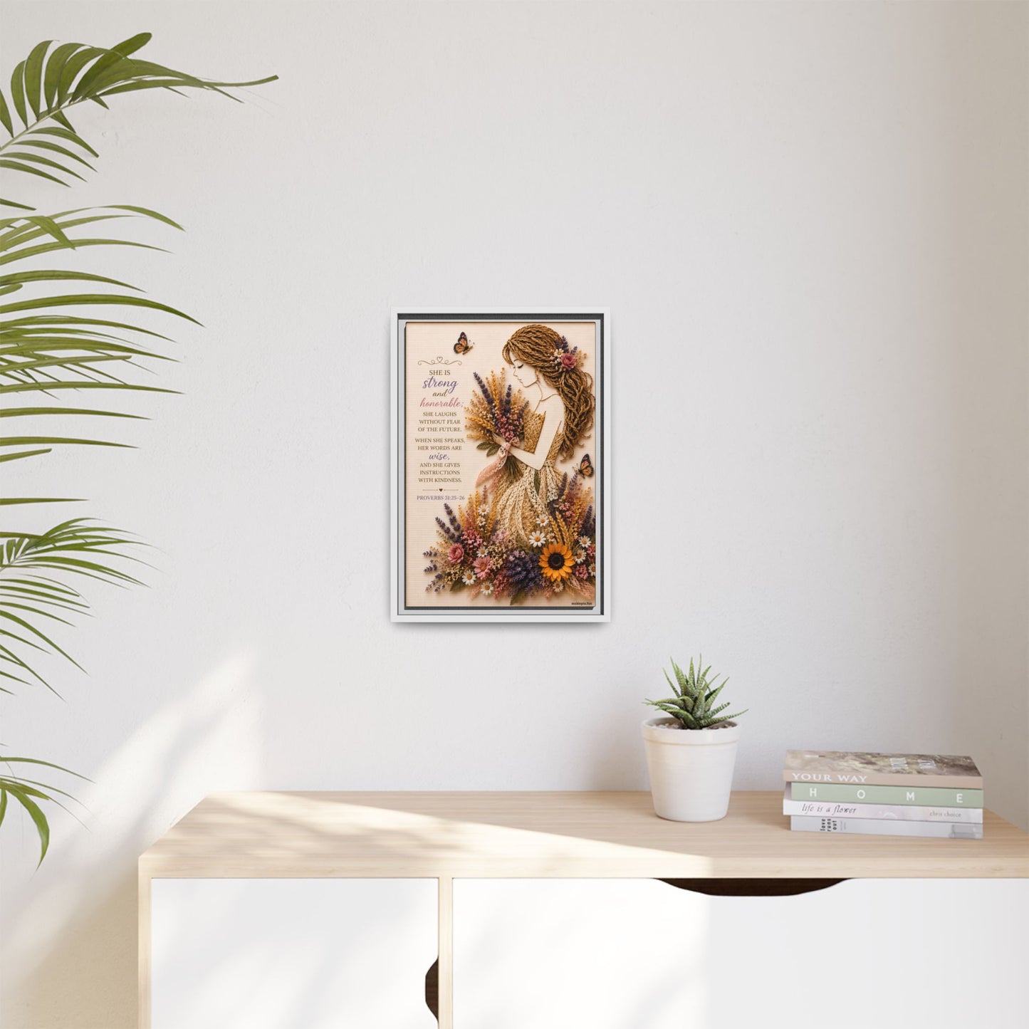 Christian Wall Art | Floral Woman የክርስቲያን ሴት