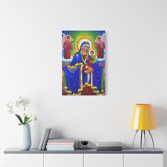 Virgin Mary Matte Canvas, Stretched, 1.25" ማርያም ድንግል