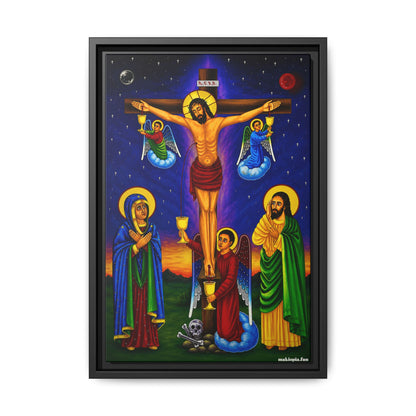 The Crucifixion of Our Lord የጌታችን ስቅለት - Matte Canvas, Framed (Multi-color)