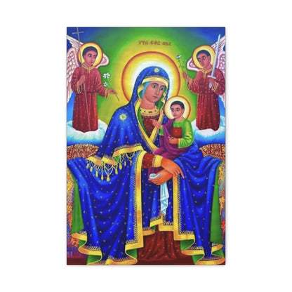 Virgin Mary Matte Canvas, Stretched, 1.25" ማርያም ድንግል