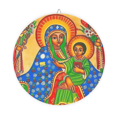 Wood Signs ድንግል ማርያም Virgin Mary