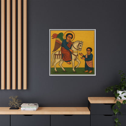 Matte Canvas, Framed (Multi-color) Saint Michael ቅዱስ ሚካኤል