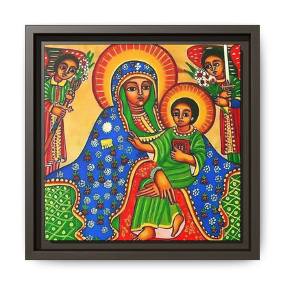 Matte Canvas, Framed (Multi-color) Saint Virgin Mary ቅድስት ድንግል ማርያም