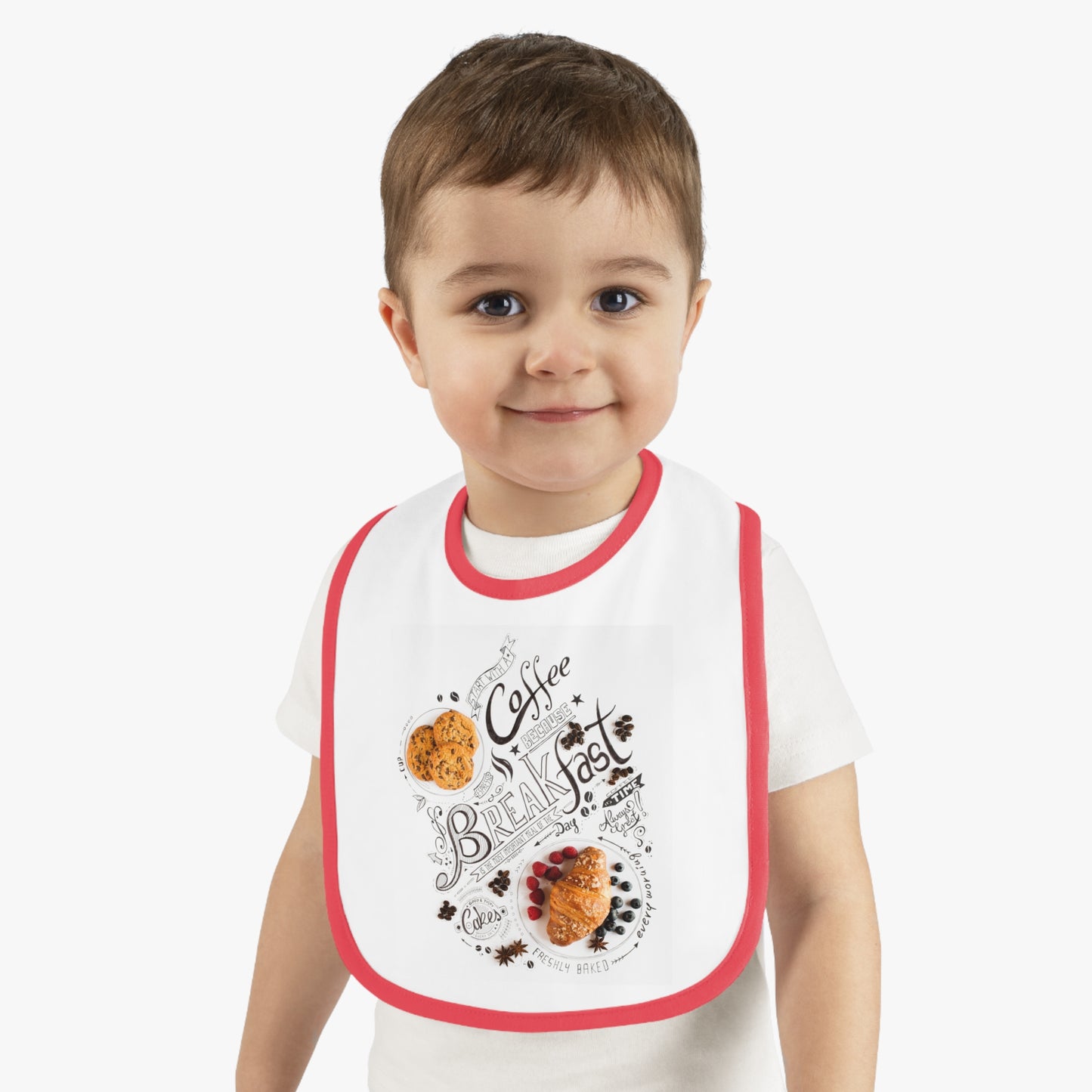 Baby Contrast Trim Jersey Bib