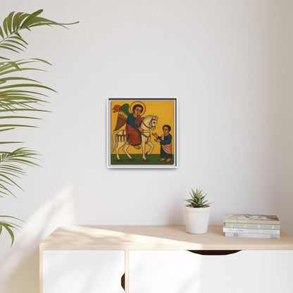 Matte Canvas, Framed (Multi-color) Saint Michael ቅዱስ ሚካኤል