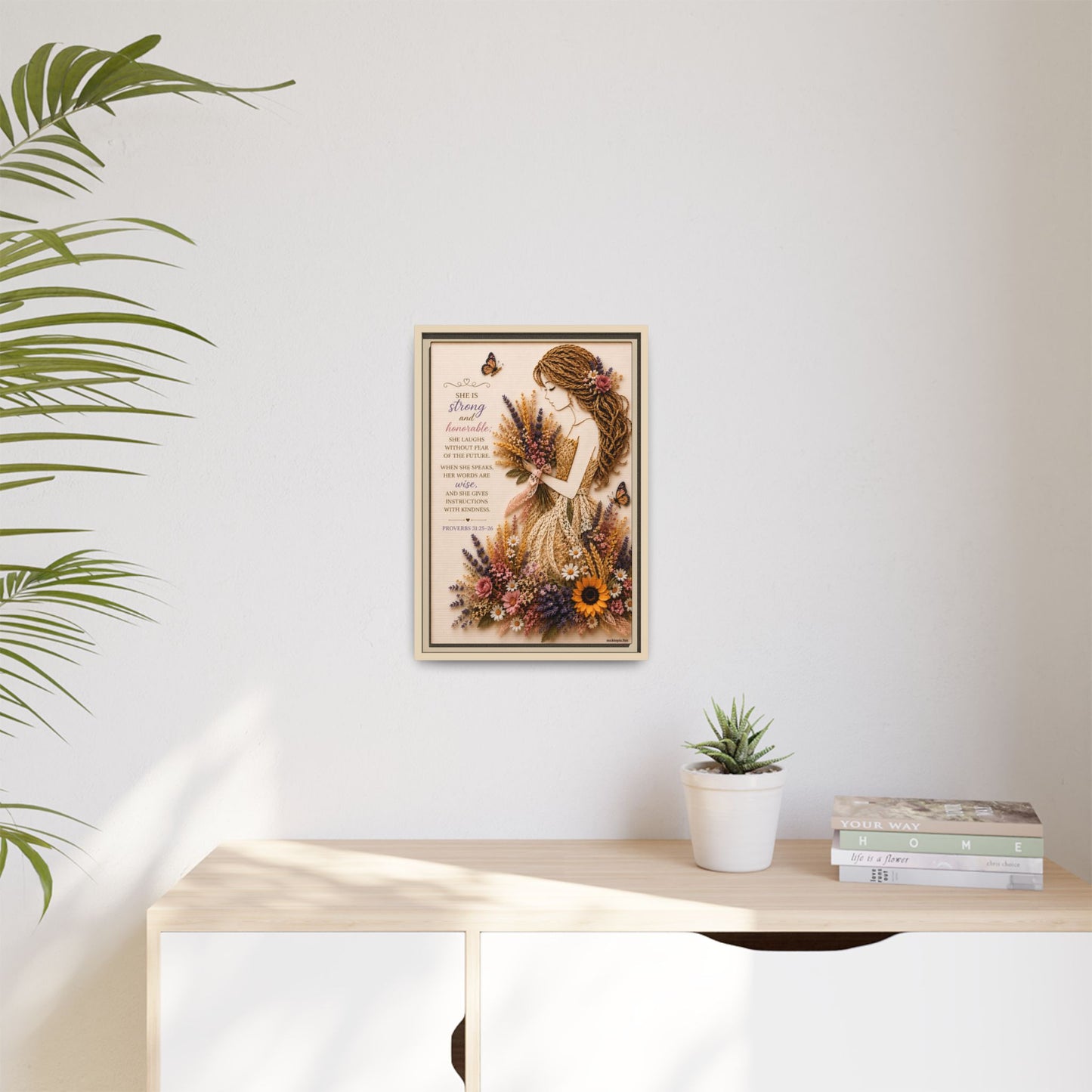Christian Wall Art | Floral Woman የክርስቲያን ሴት