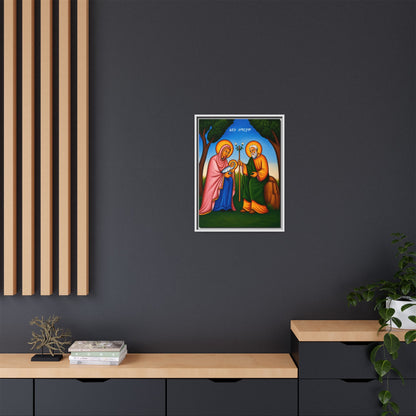 The Nativity of Virgin Mary - ልደታ ለማርያም Matte Canvas, Framed (Multi-color)