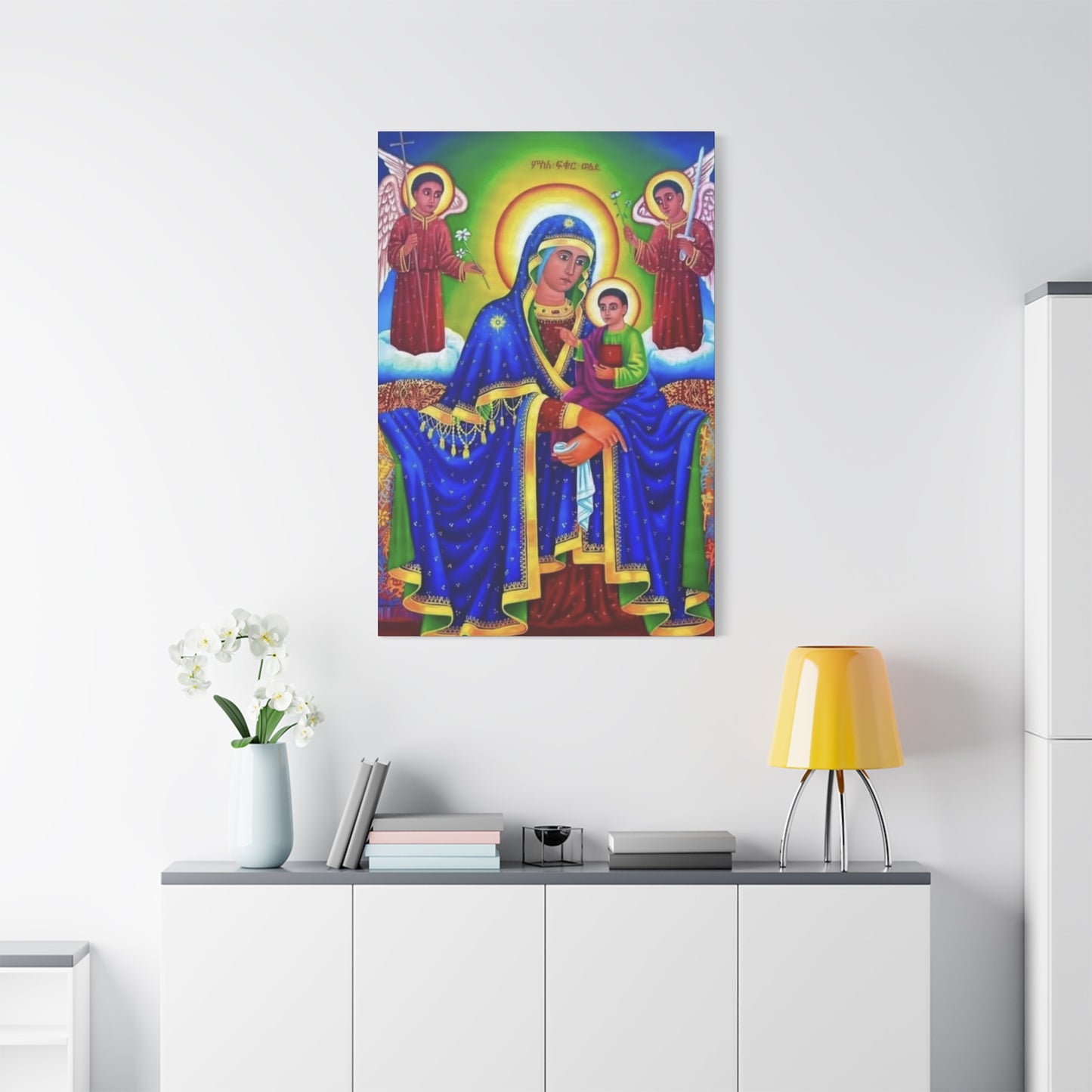 Virgin Mary Matte Canvas, Stretched, 1.25" ማርያም ድንግል