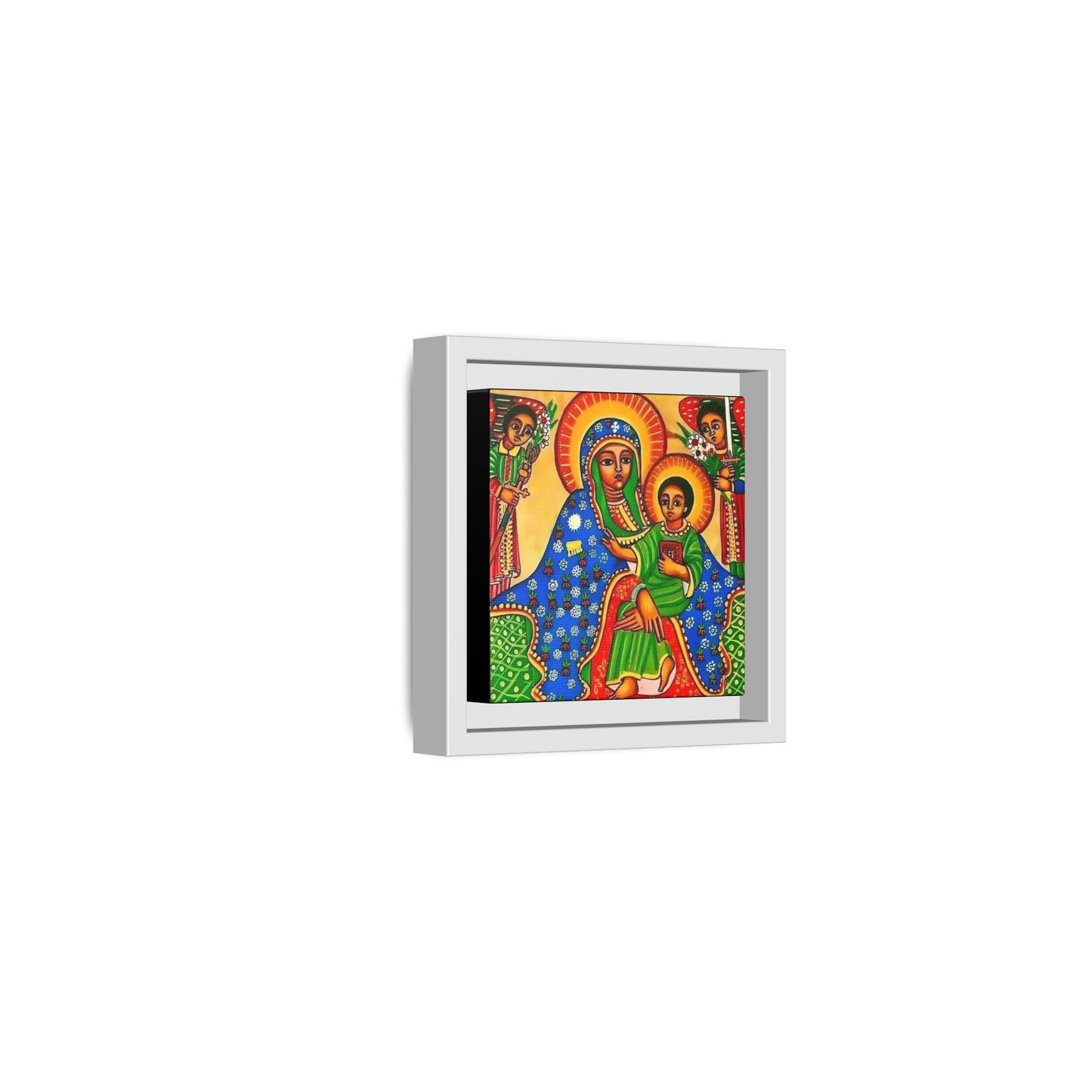 Matte Canvas, Framed (Multi-color) Saint Virgin Mary ቅድስት ድንግል ማርያም