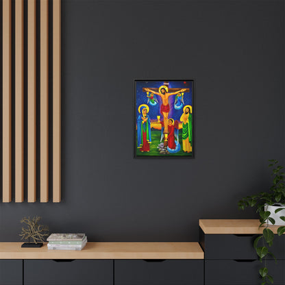 The Crucifixion of Our Lord የጌታችን ስቅለት - Matte Canvas, Framed (Multi-color)