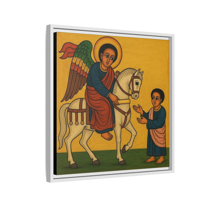 Matte Canvas, Framed (Multi-color) Saint Michael ቅዱስ ሚካኤል