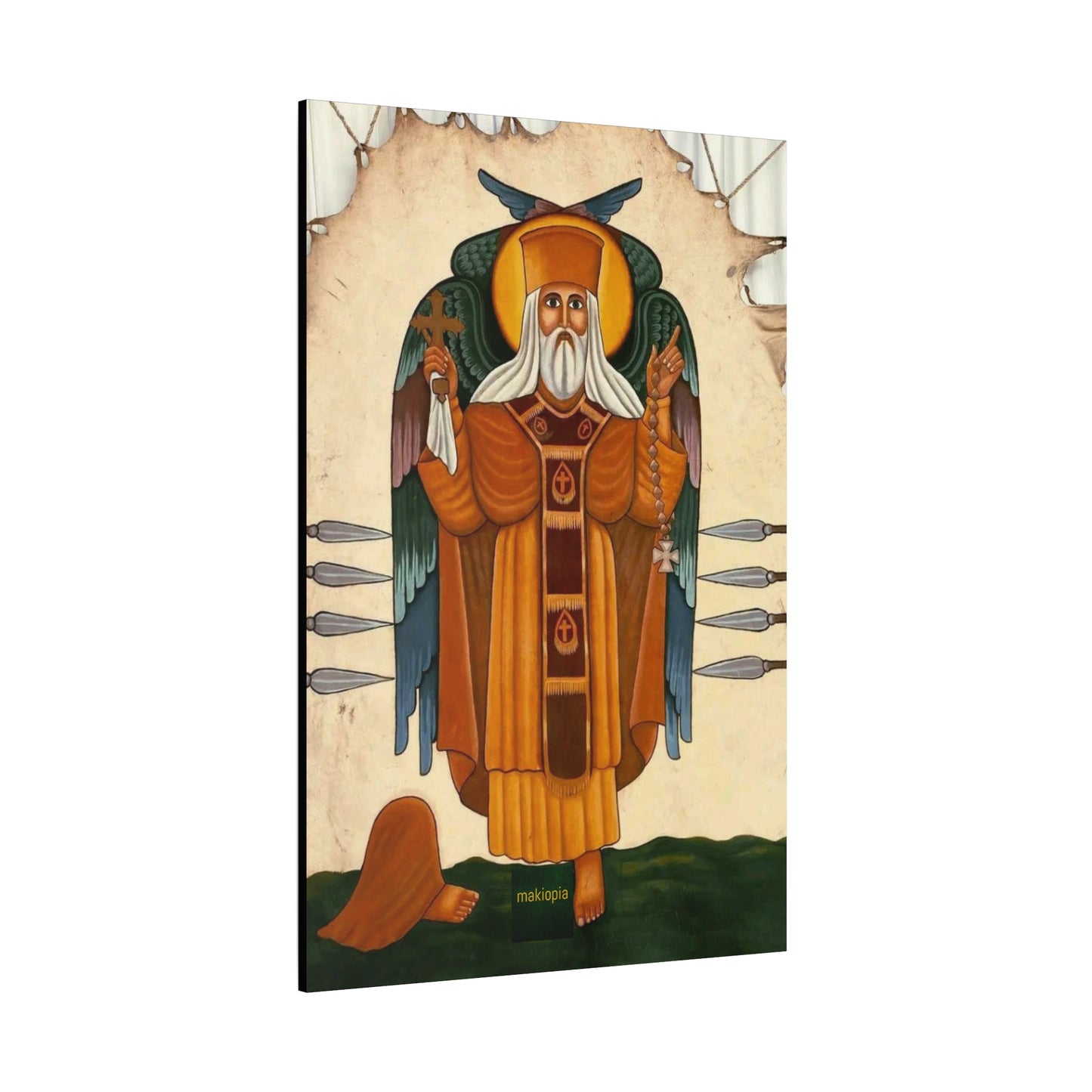 Matte Canvas, Stretched, 1.25" Abune Teklehaimanot አቡነ ተክለሃይማኖት