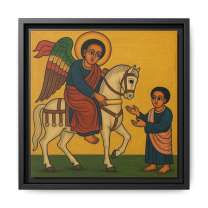 Matte Canvas, Framed (Multi-color) Saint Michael ቅዱስ ሚካኤል