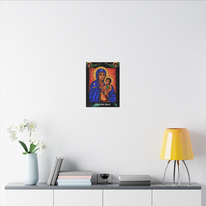 Matte Canvas, Stretched, 0.75" (Multi-Size) Holy virgin Mary ምስለ ፍቁር ወልዳ