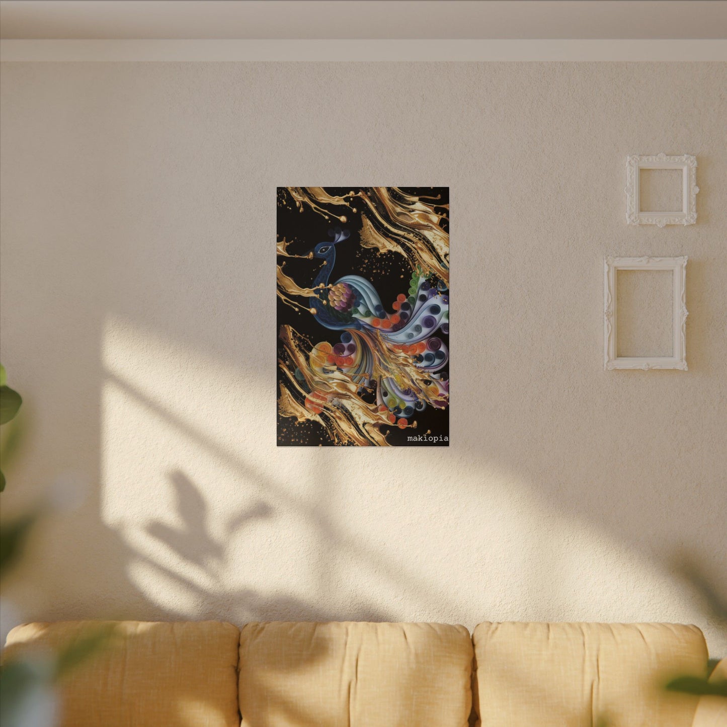 Matte Canvas, Stretched, 0.75" (Multi-Size)  Peacock