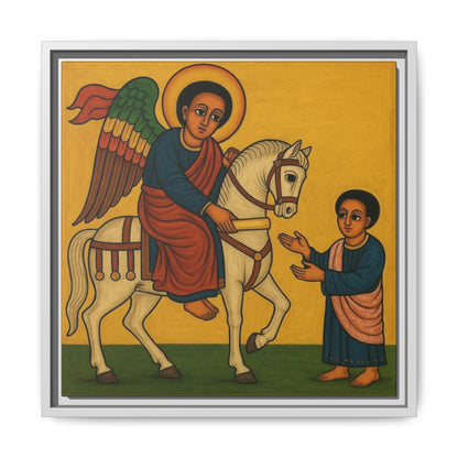 Matte Canvas, Framed (Multi-color) Saint Michael ቅዱስ ሚካኤል