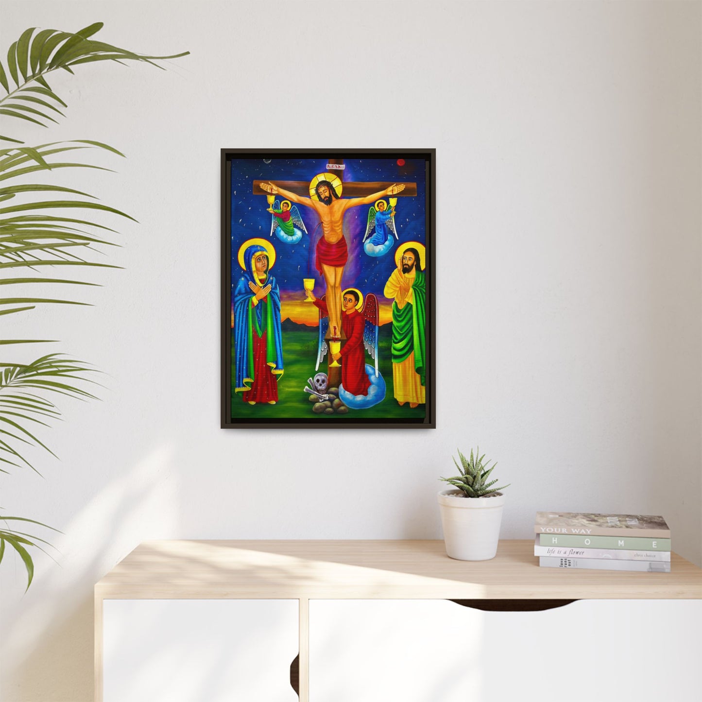 The Crucifixion of Our Lord የጌታችን ስቅለት - Matte Canvas, Framed (Multi-color)