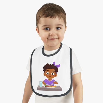 Baby Contrast Trim Jersey Bib