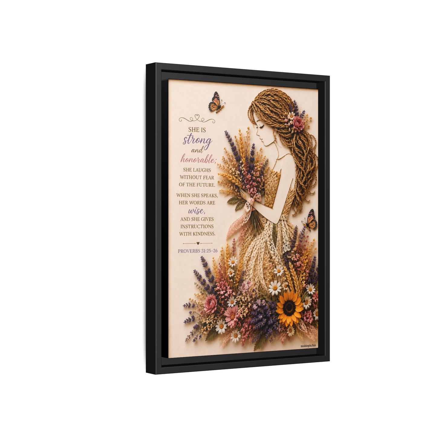 Christian Wall Art | Floral Woman የክርስቲያን ሴት