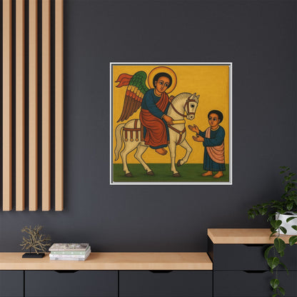Matte Canvas, Framed (Multi-color) Saint Michael ቅዱስ ሚካኤል