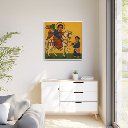 Matte Canvas, Framed (Multi-color) Saint Michael ቅዱስ ሚካኤል