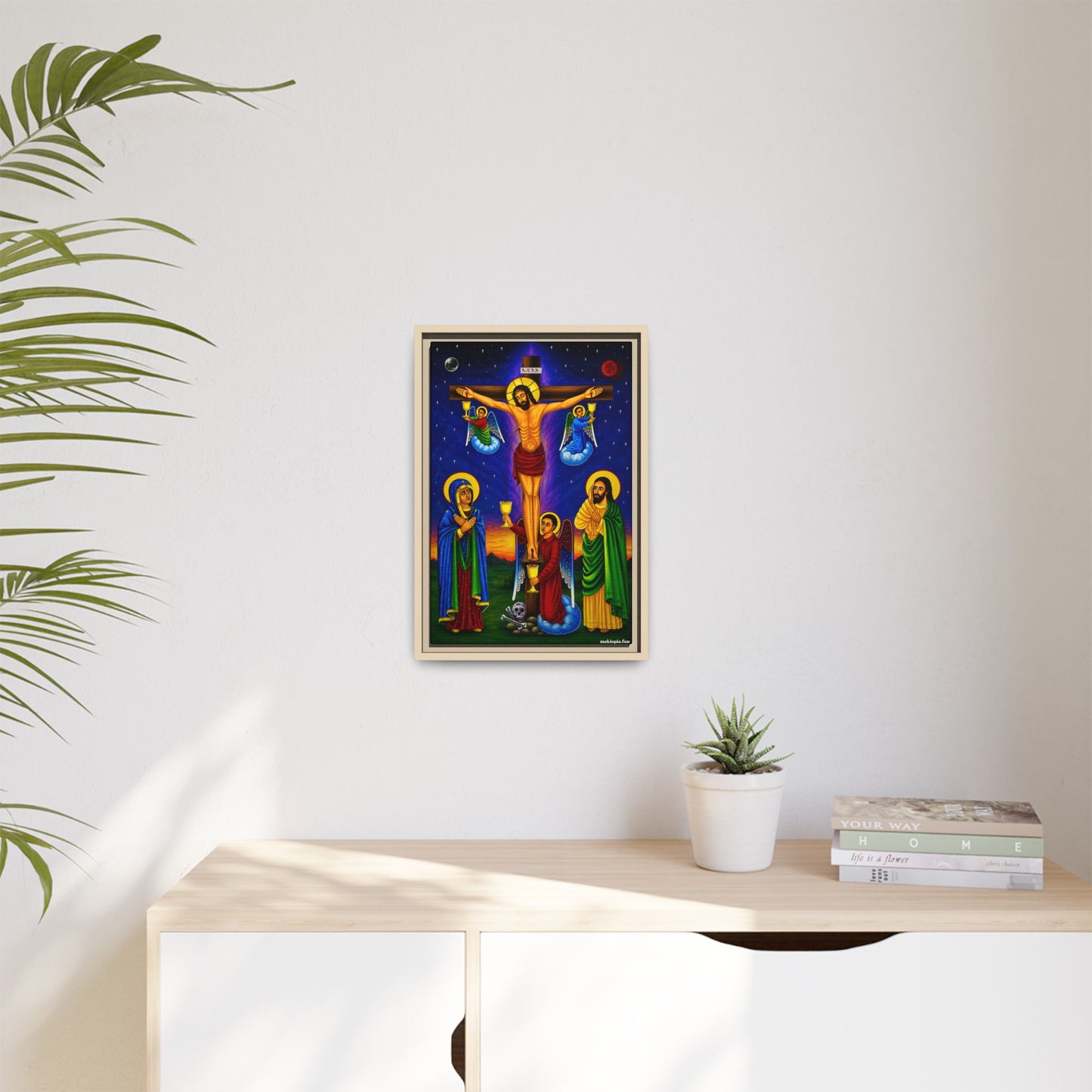 The Crucifixion of Our Lord የጌታችን ስቅለት - Matte Canvas, Framed (Multi-color)