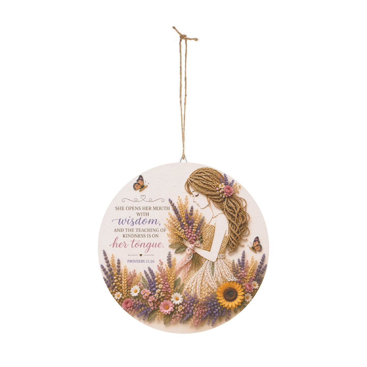 Wood Signs - Christian Wall Art | Floral Woman