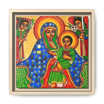 Matte Canvas, Framed (Multi-color) Saint Virgin Mary ቅድስት ድንግል ማርያም