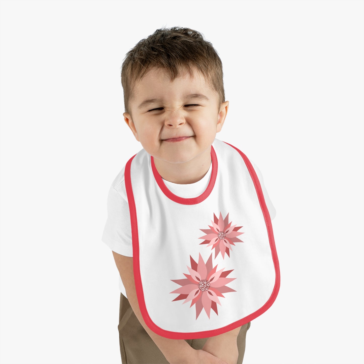 Baby Contrast Trim Jersey Bib