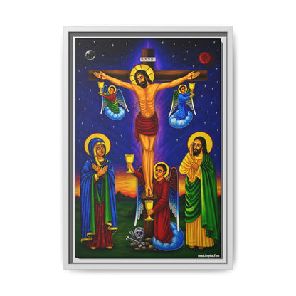 The Crucifixion of Our Lord የጌታችን ስቅለት - Matte Canvas, Framed (Multi-color)