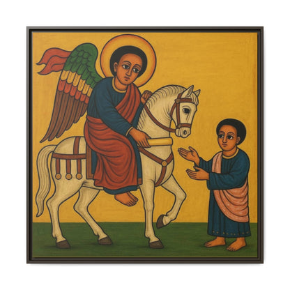 Matte Canvas, Framed (Multi-color) Saint Michael ቅዱስ ሚካኤል