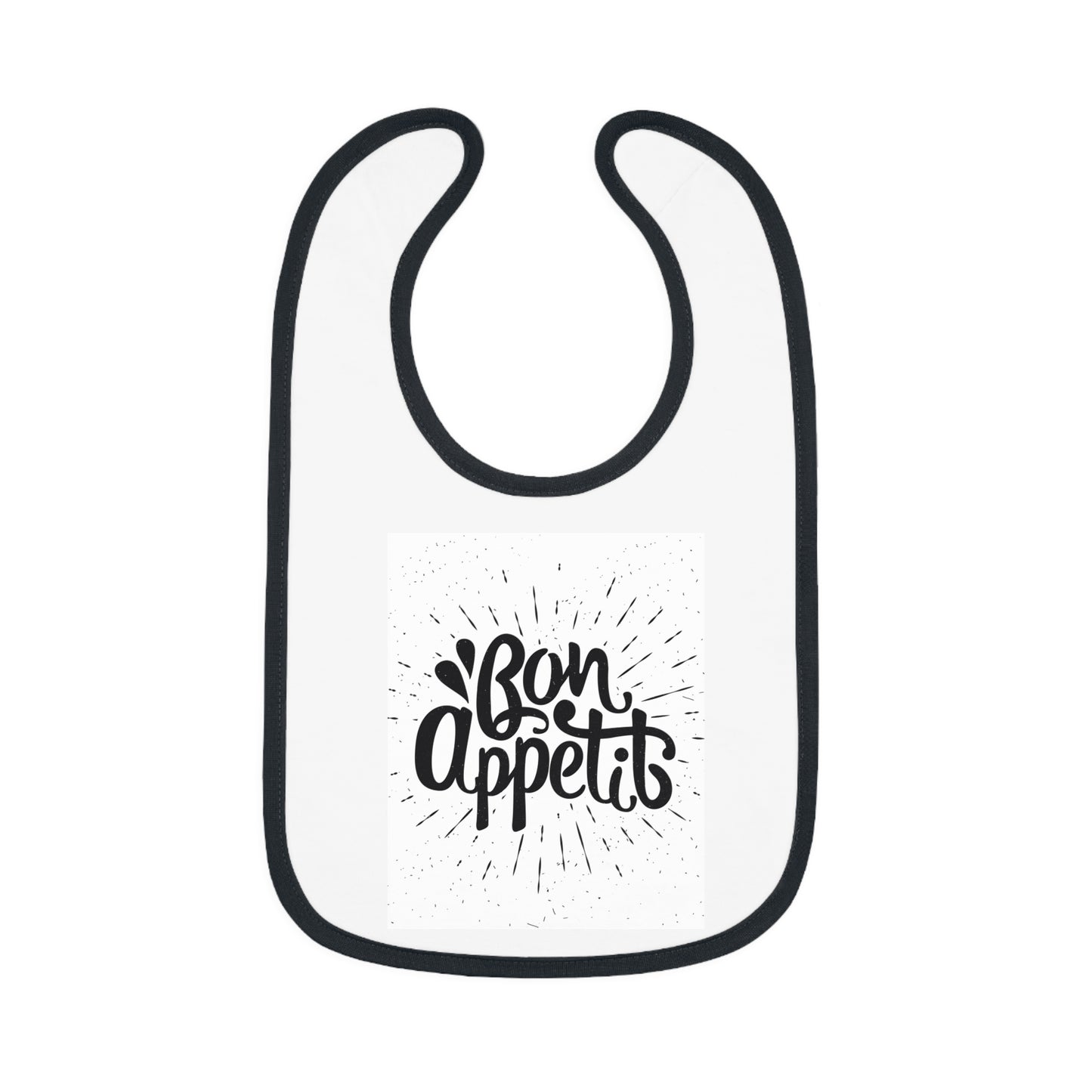 Baby Contrast Trim Jersey Bib