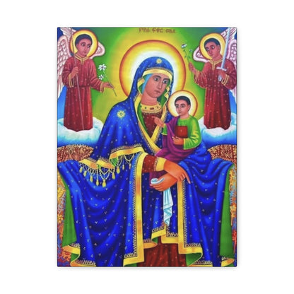 Virgin Mary Matte Canvas, Stretched, 1.25" ማርያም ድንግል