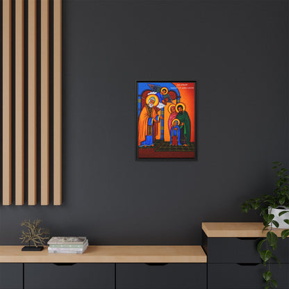 The Entrance of Virgin Mary to the Temple በአታ ለማርያም Matte Canvas, Framed (Multi-color)