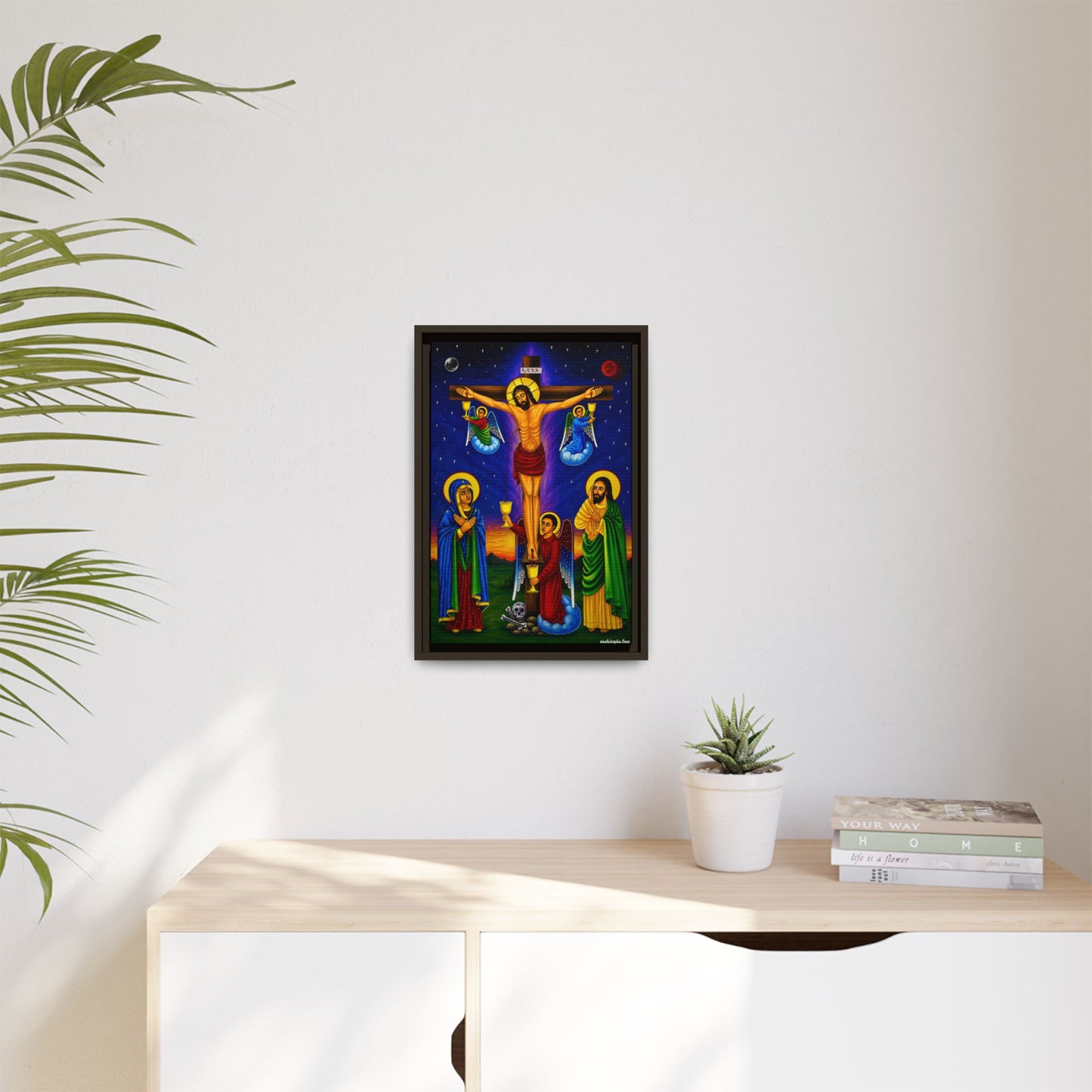 The Crucifixion of Our Lord የጌታችን ስቅለት - Matte Canvas, Framed (Multi-color)