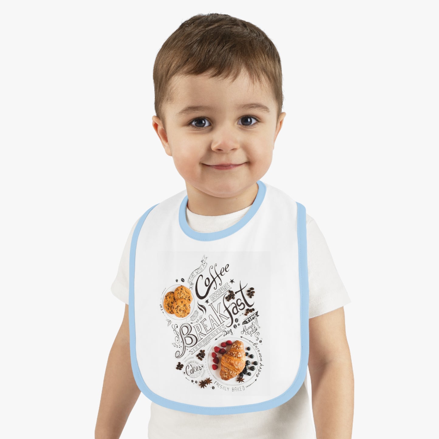 Baby Contrast Trim Jersey Bib