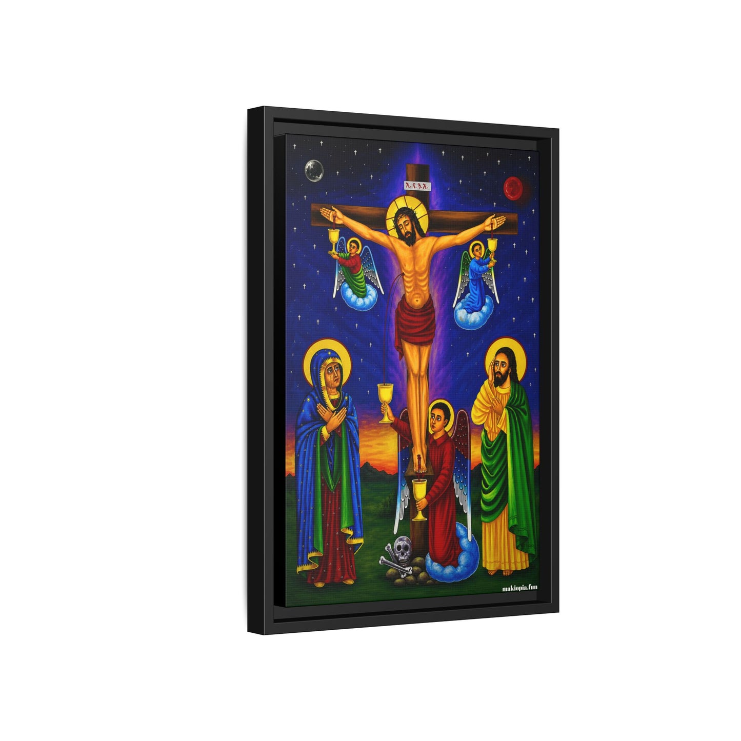 The Crucifixion of Our Lord የጌታችን ስቅለት - Matte Canvas, Framed (Multi-color)
