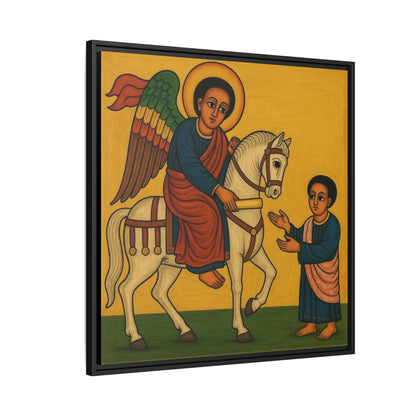 Matte Canvas, Framed (Multi-color) Saint Michael ቅዱስ ሚካኤል