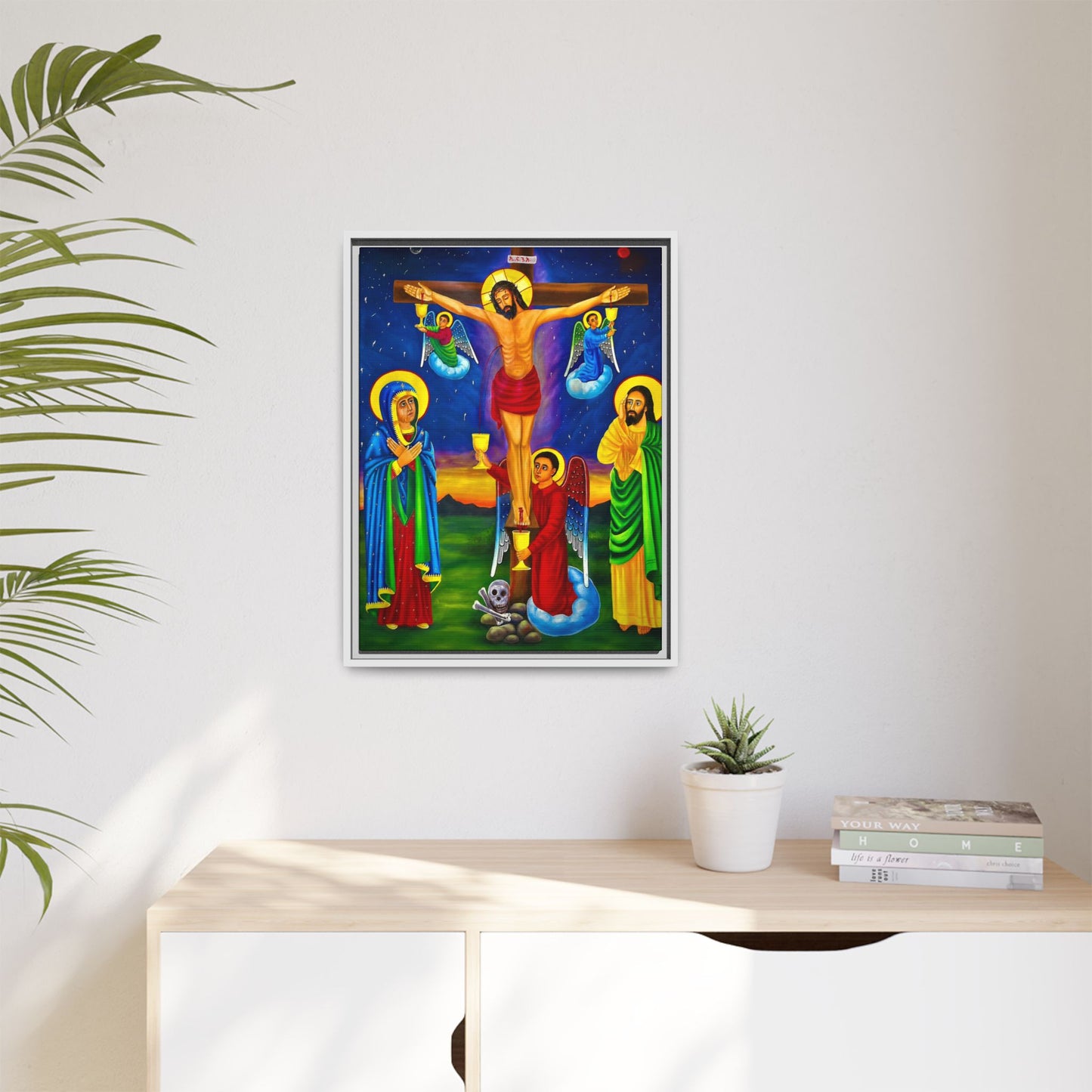 The Crucifixion of Our Lord የጌታችን ስቅለት - Matte Canvas, Framed (Multi-color)