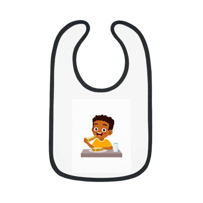 Baby Contrast Trim Jersey Bib