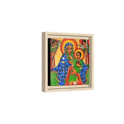 Matte Canvas, Framed (Multi-color) Saint Virgin Mary ቅድስት ድንግል ማርያም