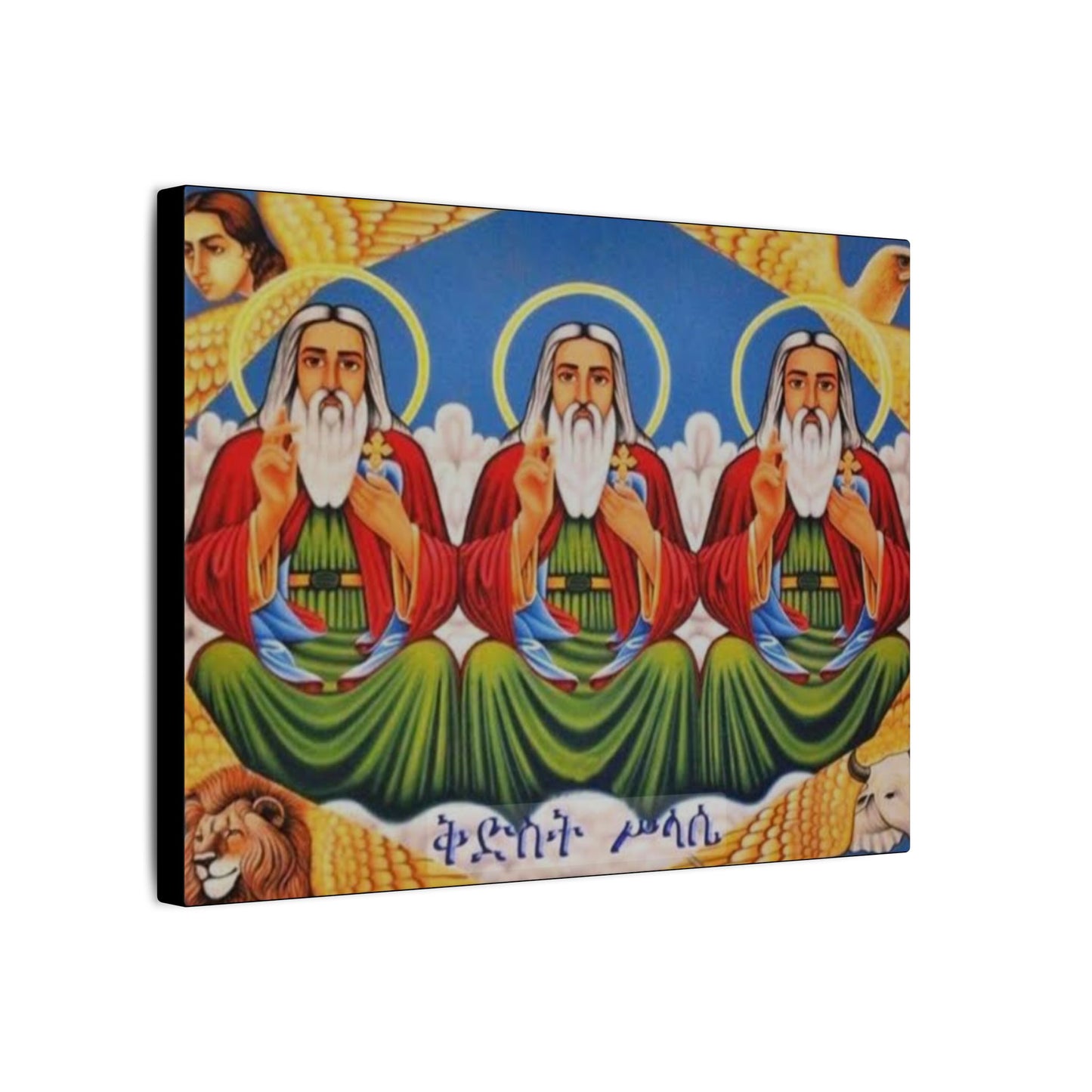 Matte Canvas, Stretched, 0.75" (Multi-Size) Holy Trinity Icon