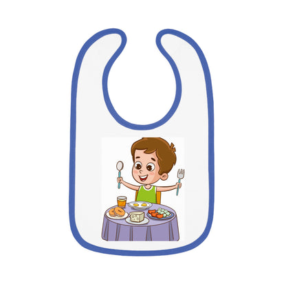 Baby Contrast Trim Jersey Bib