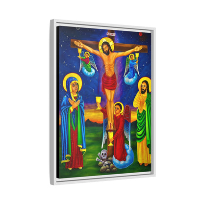 The Crucifixion of Our Lord የጌታችን ስቅለት - Matte Canvas, Framed (Multi-color)