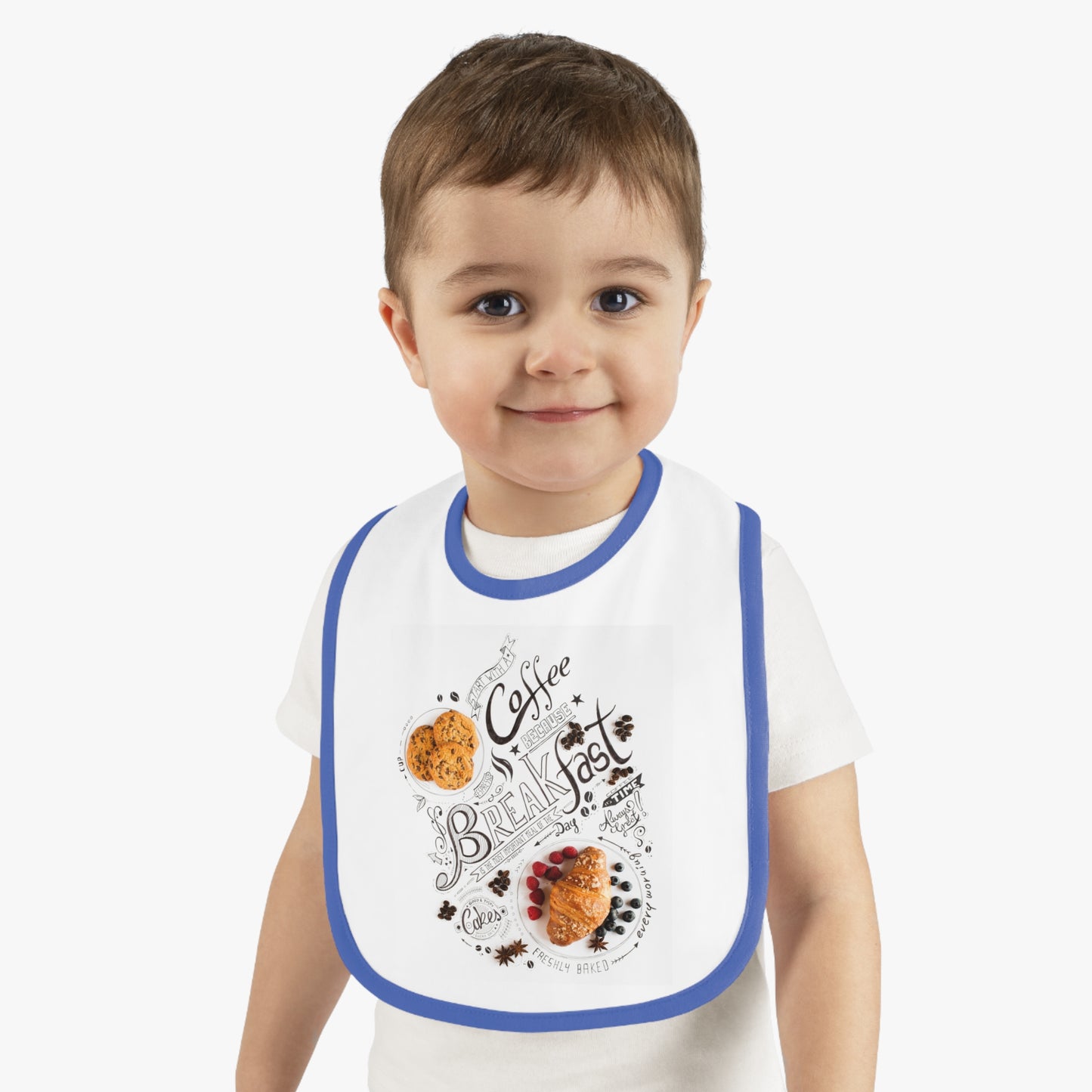 Baby Contrast Trim Jersey Bib