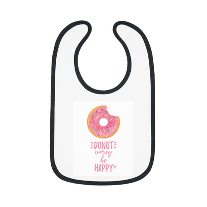 Baby Contrast Trim Jersey Bib