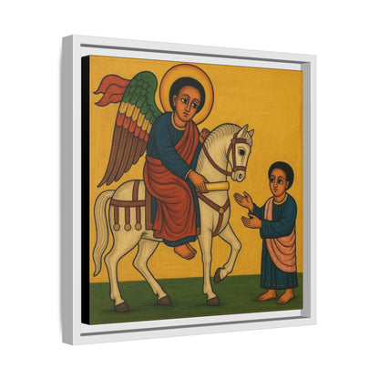 Matte Canvas, Framed (Multi-color) Saint Michael ቅዱስ ሚካኤል