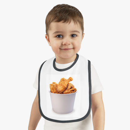 Baby Contrast Trim Jersey Bib