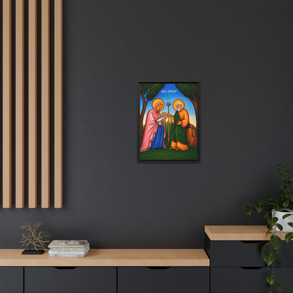 The Nativity of Virgin Mary - ልደታ ለማርያም Matte Canvas, Framed (Multi-color)